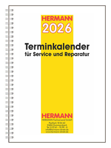 Werkstatt Terminkalender für die Fahrzeugannahme im Service und der Reparatur DIN A4 Format
