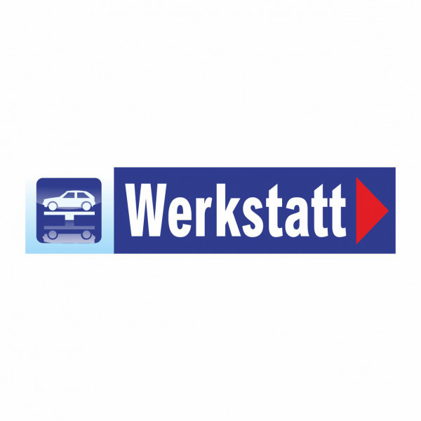 Werbebanner "Werkstatt", 300 x 70 cm