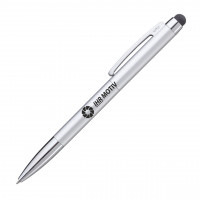 SLIDE TOUCH Druckkugelschreiber silber Clip oben mit Motiv SLIDE TOUCH Druckkugelschreiber silber Clip oben mit Motiv