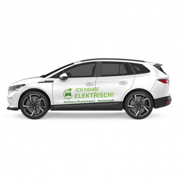 Autobeschriftung Thema: E-Auto Motiv: Ich fahre elektrisch
