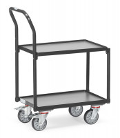 Fetra Etagenroller mit Rohrschiebebügel 2 Etagen mit Rand, Ladefl 605 x 408 mm Grau Fetra Etagenroller mit Rohrschiebebügel 2 Etagen mit Rand, Ladefl 605 x 408 mm Grau