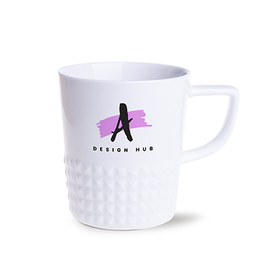 Diamond Medium Tasse aus Porzellan weiß