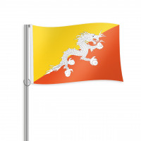 Bhutan Fahne im Querformat kaufen Bhutan Fahne im Querformat kaufen