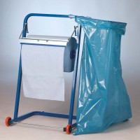 Papierrollenhalter mit Müllsackhalter für Putzkrepp Papierrollenhalter mit Müllsackhalter für Putzkrepp