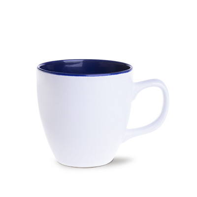 Americano Small Pure Tasse aus Keramik weiß/reflexblau