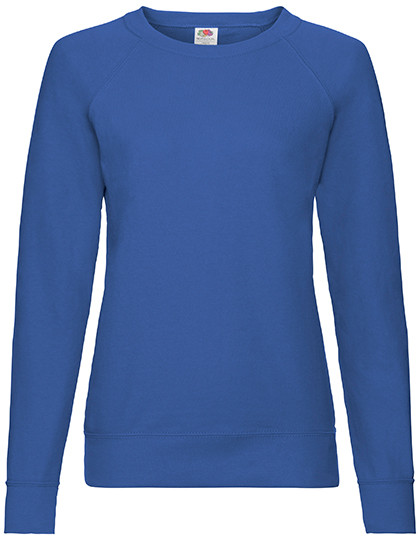 Ladies Lightweight Raglan Sweat individuell bedruckt Royal Blue