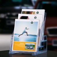 Seitenteil 3-stufig, für 3 Klarsicht-Thekenaufsteller (separat erhältlich) Seitenteil 3-stufig, für 3 Klarsicht-Thekenaufsteller (separat erhältlich)