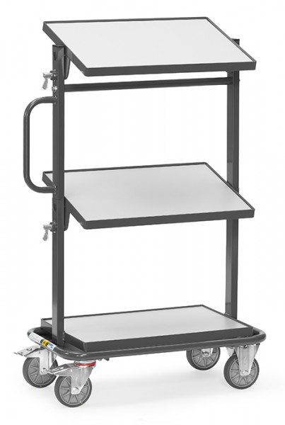 Fetra ESD-Beistellwagen mit Böden Ladefläche 600 x 400 mm bis 200 kg neigbar