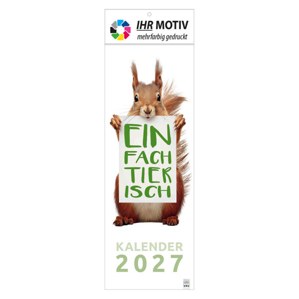 Streifenkalender Einfach tierisch, Ausgabe 2027 Deckblatt