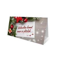 Weihnachts-Klappkarte, Motiv plötzlich Weihnachten Weihnachts-Klappkarte, Motiv plötzlich Weihnachten