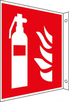 Brandschutz-Fahnenschild Feuerlöscher Aluminium, nachleuchtend15 x 15 cm Brandschutz-Fahnenschild Feuerlöscher Aluminium, nachleuchtend15 x 15 cm