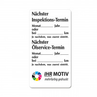 Service-Etiketten aus Papier, weiß, Größe: 34 x 65 mm Service-Etiketten aus Papier, weiß, Größe: 34 x 65 mm