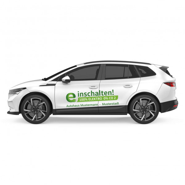 Autobeschriftung Thema: E-Auto Motiv: Einschalten - Elektro
