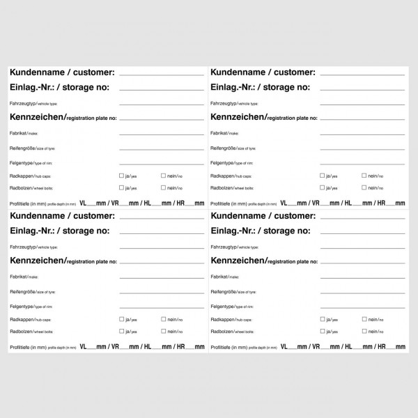 Ersatzetiketten DIN A6 (DIN A4 perforiert)