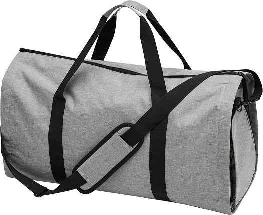 Reisetasche Milano mit integriertem Kleidersack grau-schwarz