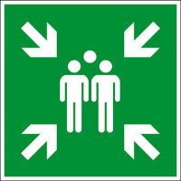 Fluchtwegsschild Sammelstelle Aluminium40 x 40 cm Fluchtwegsschild Sammelstelle Aluminium40 x 40 cm