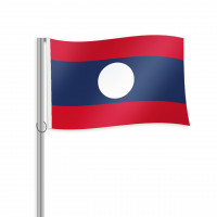 Laos Fahne im Querformat kaufen Laos Fahne im Querformat kaufen