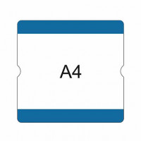 Bodenbeschriftungstasche A4 offen blau Bodenbeschriftungstasche A4 offen blau