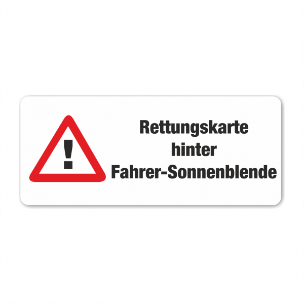 Aufkleber "Rettungskarte im Fahrzeug"