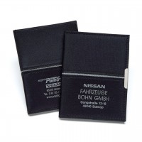 Ausweistasche aus Nylon, mit Netzstreifen in silber, 6 Fächer Ausweistasche aus Nylon, mit Netzstreifen in silber, 6 Fächer