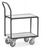 Fetra ESD-Etagenroller mit Rohrschiebebügel 2 Etagen mit Rand, Ladefl 605 x 408 mm Fetra ESD-Etagenroller mit Rohrschiebebügel 2 Etagen mit Rand, Ladefl 605 x 408 mm