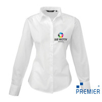 Women's Poplin Long Sleeve Blouse individuell bestickt Women's Poplin Long Sleeve Blouse individuell bestickt