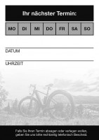 Terminzettel für Fahrradfachgeschäfte mehrfarbig Terminzettel für Fahrradfachgeschäfte mehrfarbig