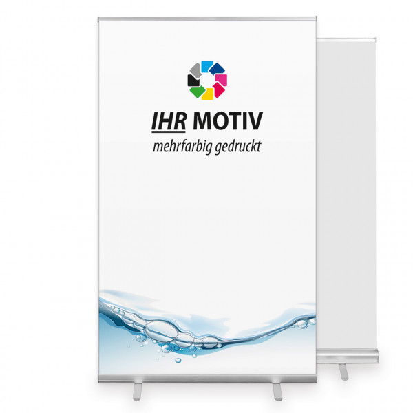 RollUp 120 x 200 cm PVC inkl. Druck, Standard Komplettsystem