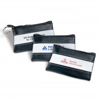 Schlüsseltasche aus Kunstleder, mit weißem Designstreifen Schlüsseltasche aus Kunstleder, mit weißem Designstreifen