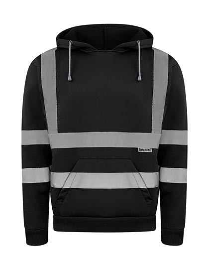Hi-Vis Workwear Hoody Cork individuell bedruckt Black