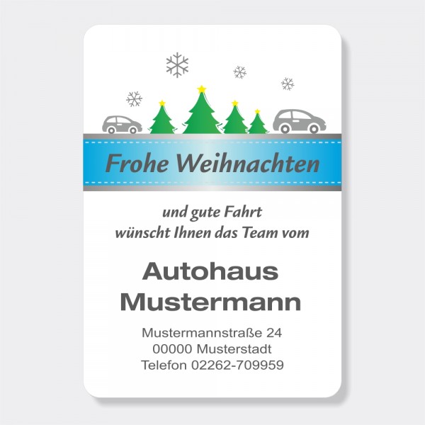 Weihnachts-Aufkleber aus PVC, rechteckig, Motiv 1