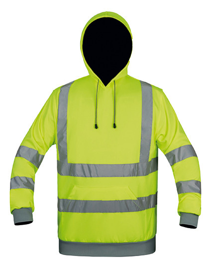 Hi-Vis Workwear Hoody Cork individuell bedruckt Signal Yellow