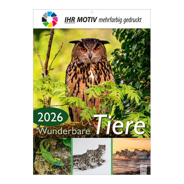 Bildkalender Wunderbare Tiere Deckblatt
