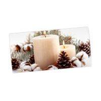 Weihnachts-Postkarte, Motiv Naturkerze Weihnachts-Postkarte, Motiv Naturkerze