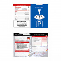 Spezialparkscheibe aus Karton Service Autowerkstatt Spezialparkscheibe aus Karton Service Autowerkstatt