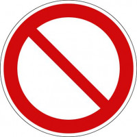 Verbotsschild Allgemeines Verbotszeichen Aluminium20 cm Verbotsschild Allgemeines Verbotszeichen Aluminium20 cm