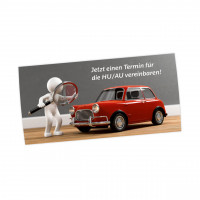 Maxi-Postkarte HU/AU-Erinnerung, Motiv Lupe Maxi-Postkarte HU/AU-Erinnerung, Motiv Lupe