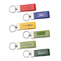 Schlüsselanhänger Belluno aus farbiger Kunststoff-Lederimitation Schlüsselanhänger Belluno aus farbiger Kunststoff-Lederimitation