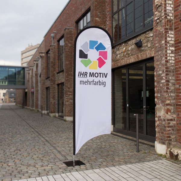 Beachflagge, Outdoor Set "Tana", komplett mit Alu-Stecksystem, Tragetasche und Bodenplatte