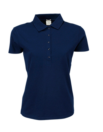 Women's Luxury Stretch Polo individuell bedruckt Navy