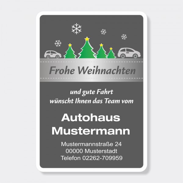 Weihnachts-Aufkleber aus PVC, rechteckig, Motiv 4