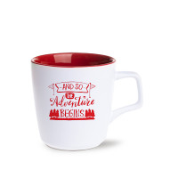 Barrel Pure Tasse aus Keramik weiß/rot Barrel Pure Tasse aus Keramik weiß/rot