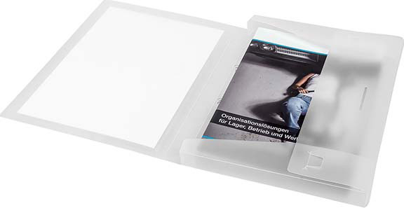 PP-Sammelbox mit Vordertasche transparent