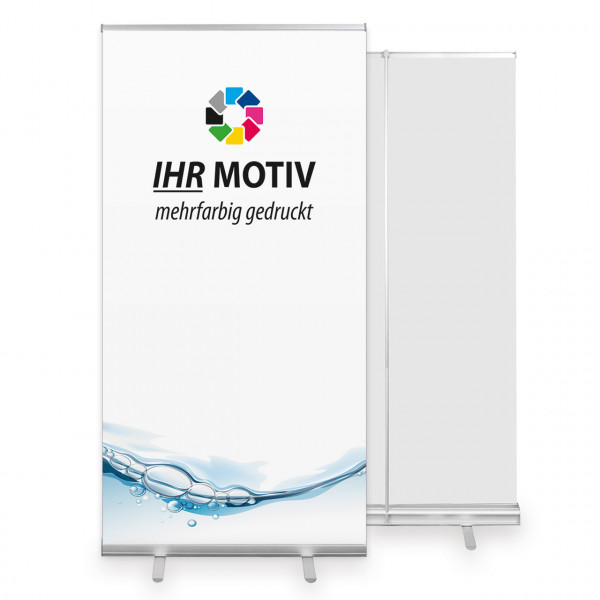 RollUp 100 x 200 cm PVC inkl. Druck, Standard Komplettsystem