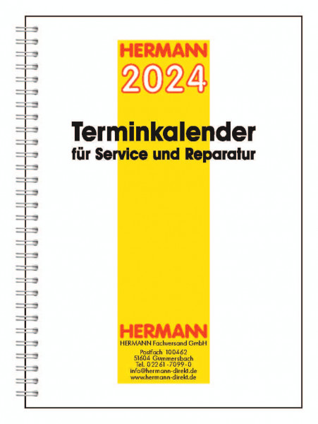 Werkstatt Terminkalender für die Fahrzeugannahme im Service und der Reparatur DIN A4 Format