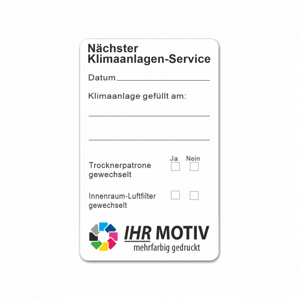 Service-Aufkleber aus PVC-Folie, Größe: 50 x 80 mm, Motiv "Klimaanlagen-Service"
