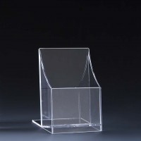 Klarsicht-Thekenaufsteller für Prospekt-Format DIN A6 hoch Klarsicht-Thekenaufsteller für Prospekt-Format DIN A6 hoch