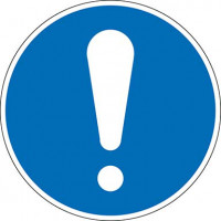 Gebotsschild Allgemeines Gebotszeichen PVC-Folie10 cm Gebotsschild Allgemeines Gebotszeichen PVC-Folie10 cm