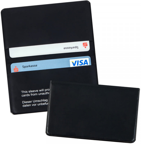 Kreditkartenhülle aus PVC-Folie schwarz