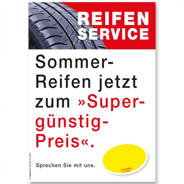 Thekenaufsteller-Set für Reifenangebote